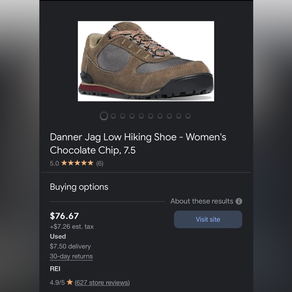 Danner Women’s Jag Low Chocolate Chip Size 9
